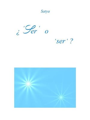 cover image of ¿'Ser' o 'ser' ?